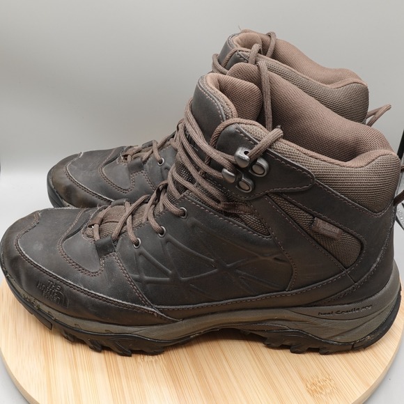 North Face Men 10.5 Storm Mid Waterproof Leather Boot Brown CC81 G91 Outdoor Fla - Picture 1 of 15